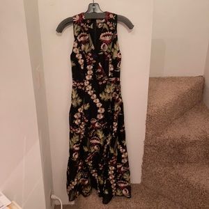 Alice and Olivia beautiful embroidered black dress